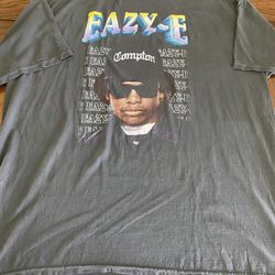Eazy-E Graphic Tee-shirt, Grey Graphic Front, Plain Grey In Back Size 2XL-NWT