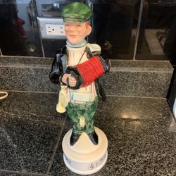 Vintage Ceramic Musical Liquor Decanter 