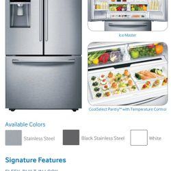 Samsung RF23HCEDBSR
36 Inch French Door Refrigerator with Twin Cooling Plus™ System, CoolSelect Pantry™, EZ-Open™ Handle, Adjustable Three-Way Shelf, 