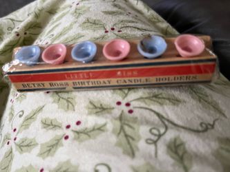 Vintage Betsy Ross birthday candle holders. Sealed package