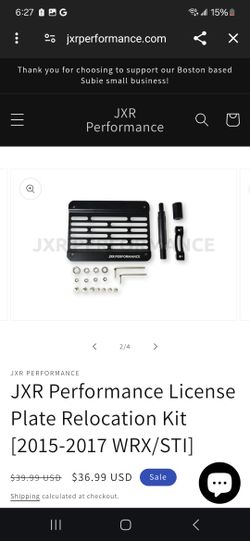 Subaru Sti License Plate Holder 2015-2017