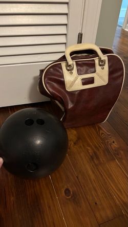Vintage Bowling Ball and Bag Set (~15 lbs)