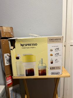 Nespresso Limited-Edition Vertuo Pop+ Coffee and Espresso Maker by De'Longhi, Pastel Yellow