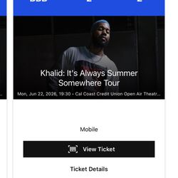 Khalid Meet And Greet Experience Tickets