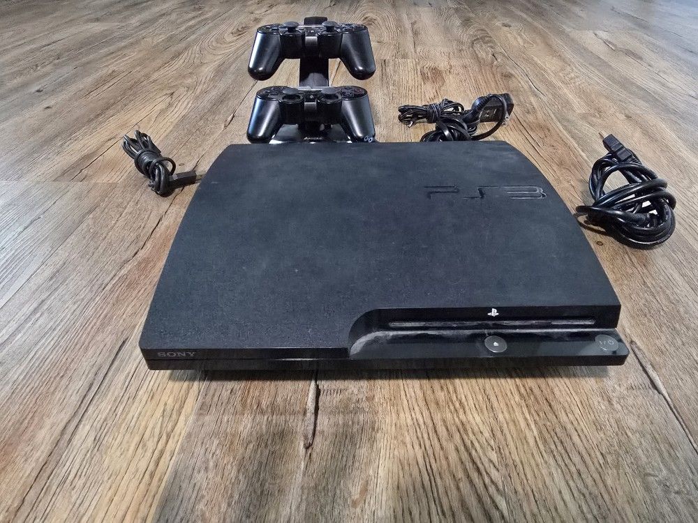 PS3 250GB Slim W/ 2 Controllers