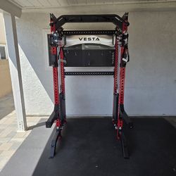 Vesta Pro Series 2in1 Squat Rack | Functional Trainer | 400lb Weight Stack | Commercial Grade | Gym Equipment | FREE DELIVERY🚚 🔴
