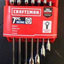 Craftsman 7pc. Ratcheting End Metric Wrench Set