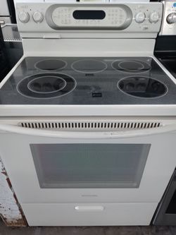 KitchenAid almond glasstop stove - Free delivery