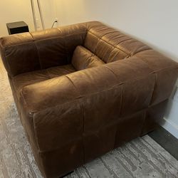 Real Leather Club Chair 