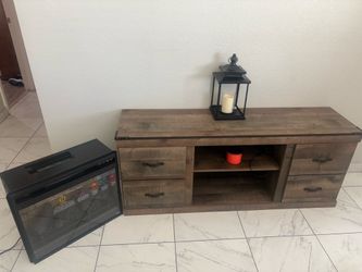 Entertainment stand with heater