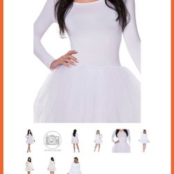 Adult White Starter Tutu Dress 