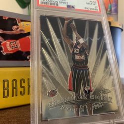 1998 TOPPS CHROME CHAMPION SPIRIT #CS7 SCOTTIE PIPPEN HOF PSA 10 GEM MINT
