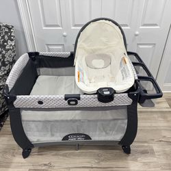 Graco Pack 'n Play Playard Quick Connect Portable Seat Deluxe, McKinley W/ Vibration and Deluxe Storage McKinley