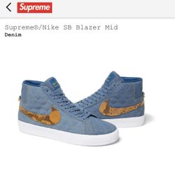Supreme x Nike Blazer Sz 9.5 Denim colorway