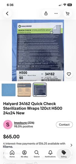 Medical | Halyard Quick Check Sterilization Wrap H500 24x24