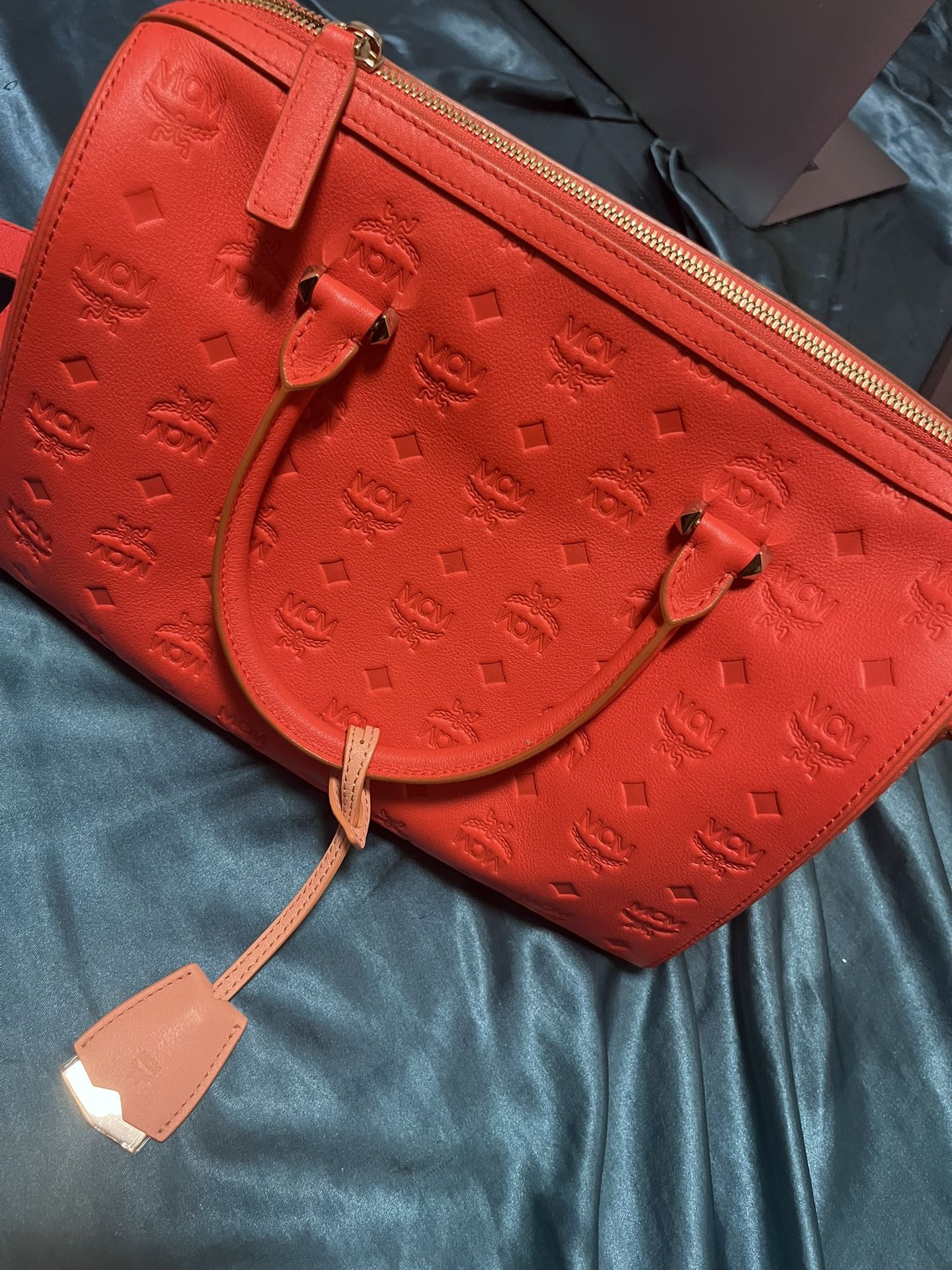 MCM Medium Boston Orange