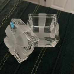 Tiffany & Co Square Crystal Trinket Box 