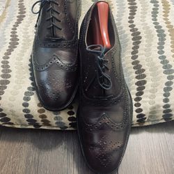 Vero Cuoio-BOSTONIAN Men’s Wingtip Oxford Lace Up Dress Shoes Burgundy Size 9M Made in Italy 🇮🇹 