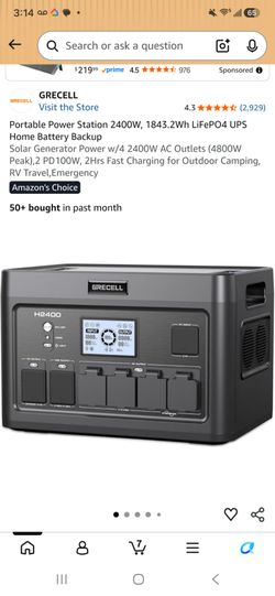 New in box  Grecell H2400 Portable Power Station 2400W