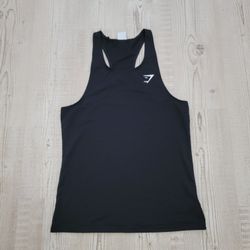 Gymshark Black Stringer Tank Top Size Small