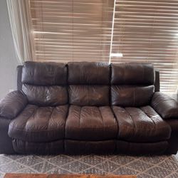 Leather Recliner Couch