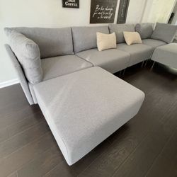 6PC GREY MODULAR SECTIONAL PICK UP TODAY 136” 