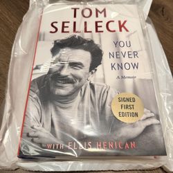 Tom Selleck - You Never Know Signed Autograph Book First 1st Edition