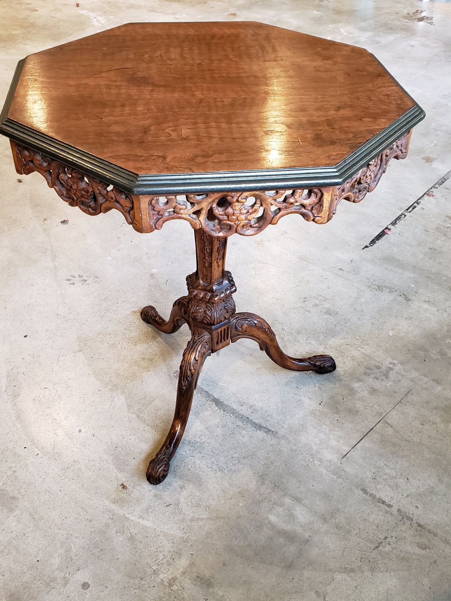 Antique carved mahogany table