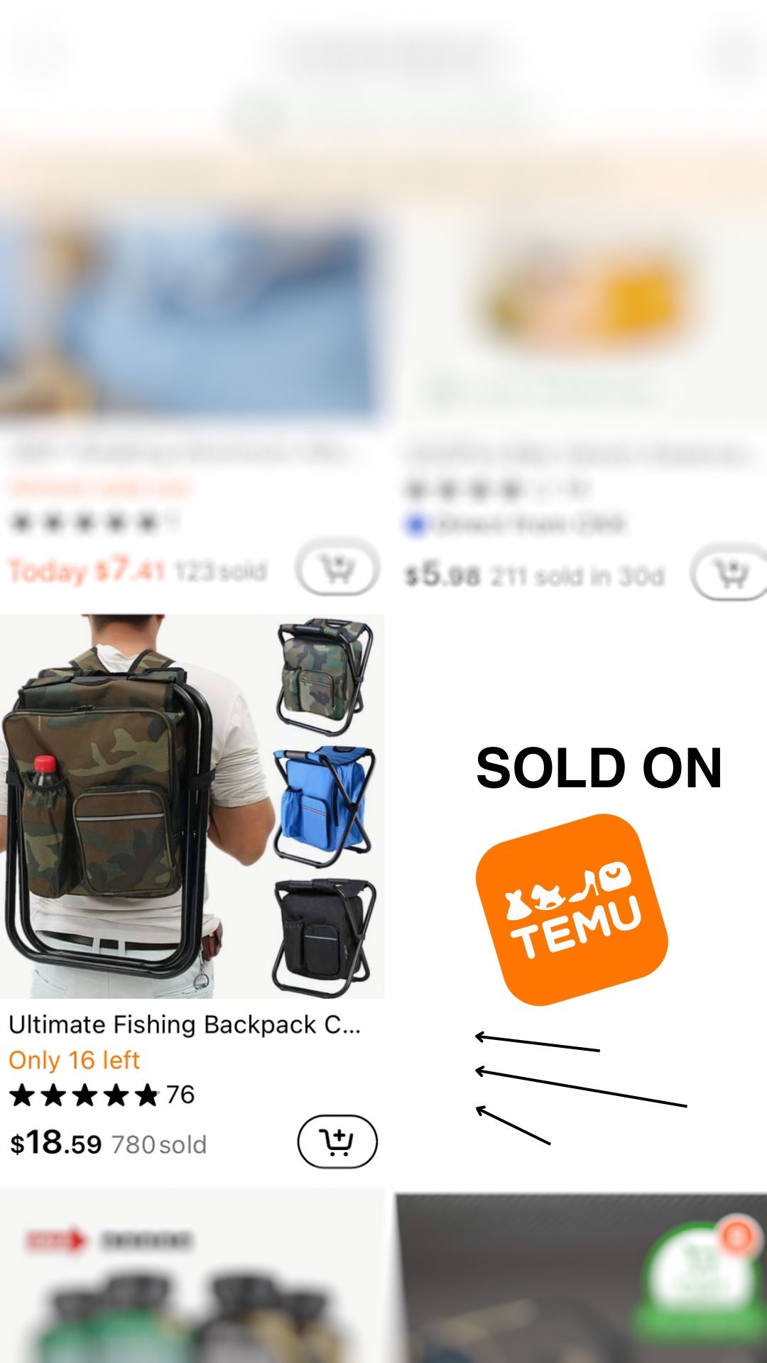 3 in 1 Portable 3lb. Backpack Cooler Chair!