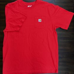 Carhartt Force Pocket T-Shirt Men’s XL Fire Red Relaxed Fit Short Sleeve