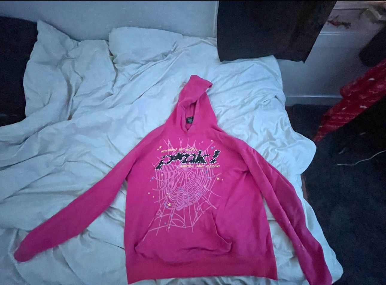small punk spider hoodie(pink)