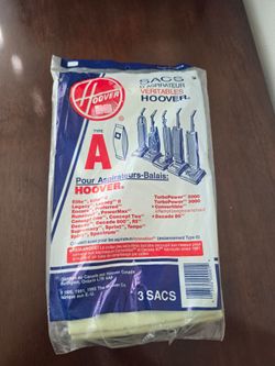 Hoover (contact info removed)A Type A Vacuum Bags, 3 Bags Brand New