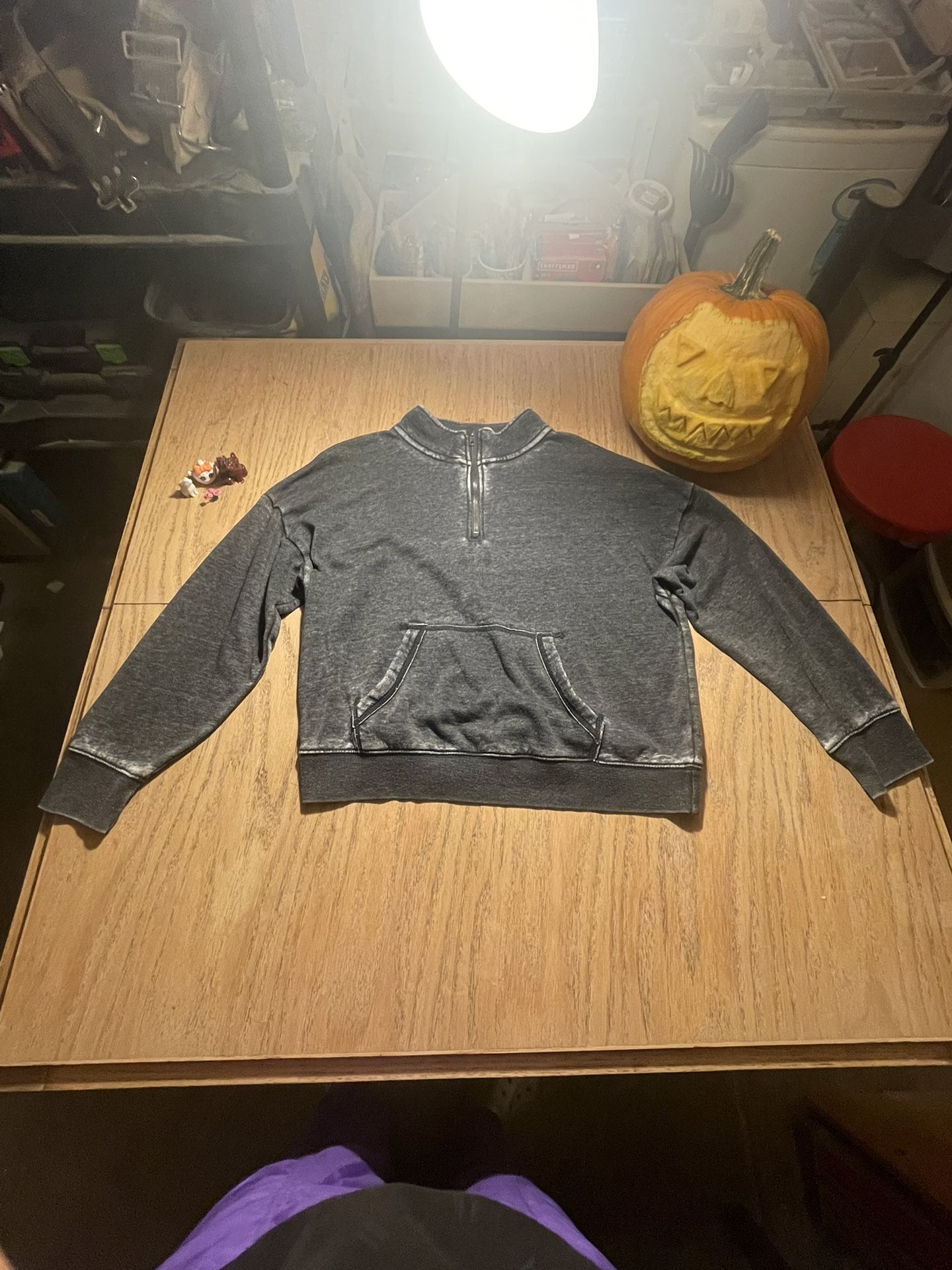 Grey Quarter Zip Sweatshirt