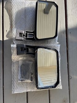 Black Side Door Mirrors Pair