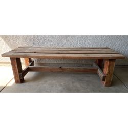 Wooden outdoor bench