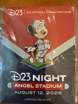 D23 Mickey Mouse Baseball Pin - D23 Night SGA