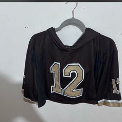 Cropped Hooded Football Jersey Top #12