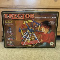 Factory SEALED Meccano Erector Set Motorized Ferris Wheel #8258 in Metal Case