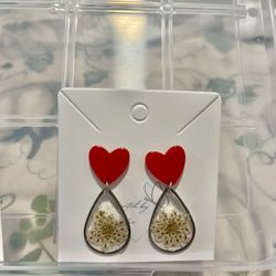 Valentine Handmade Resin Earrings 