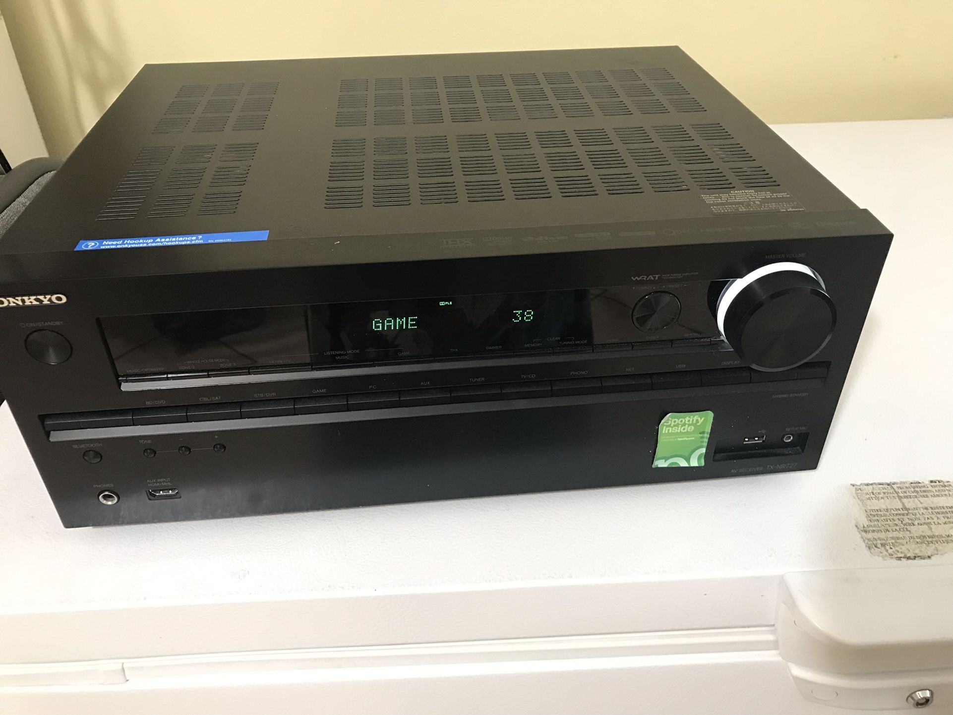 ONKYO TX-NR727 7.2-Channel 125 Watts Per Channel Network AV Receiver