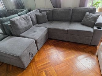 L shape sleeping sofa