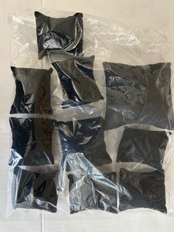 Set of Black Velvet Jewelry Pillows