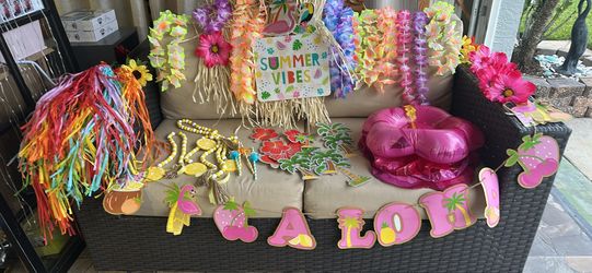 ALOHA Summer Party Bundle – Hawaiian Decorations & Accessories $31🌴