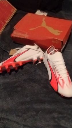 Puma Ultra Match FG AG Soccer Cleats Shoes White Red