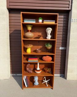 1960s Vintage MCM Danish Teak Bookcase by Domino Mobler Denmark
