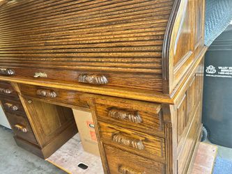 Antique Oak Roll Top Desk