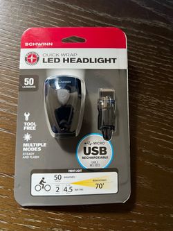 Schwinn quick wrap rechargeable led headlight