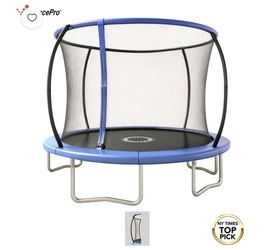 Sportspower BouncePro 10ft Trampoline Meets ASTM Safety Standards, Heavy-Duty Rust-Resistant Steel Frame, UV-Resistant Jump Mat & Safety Net