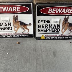Dog Metal Signs