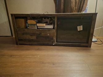 Tv stand with fire pit